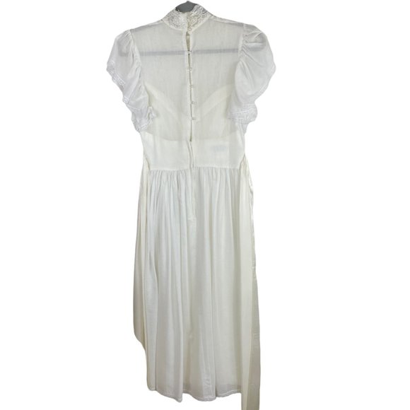 Vintage Gunne Sax by Jessica Mcclintock Lace Wedding/Prom Dress Off White Size 9 - Picture 11 of 11